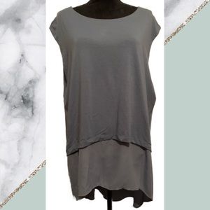 Vince Camuto Blue High Low Sleeves Blouse